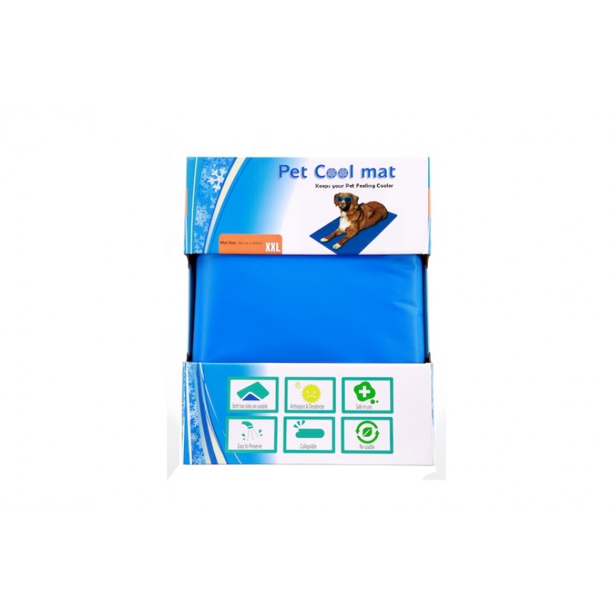 Килимок охолоджуючий для тварин Pet Cool mat (Синій), 93х78см
