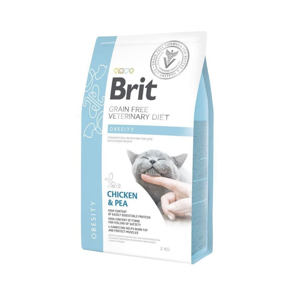 Brit GF Veterinary Diets Cat Obesity для котів 2 кг, фото 5