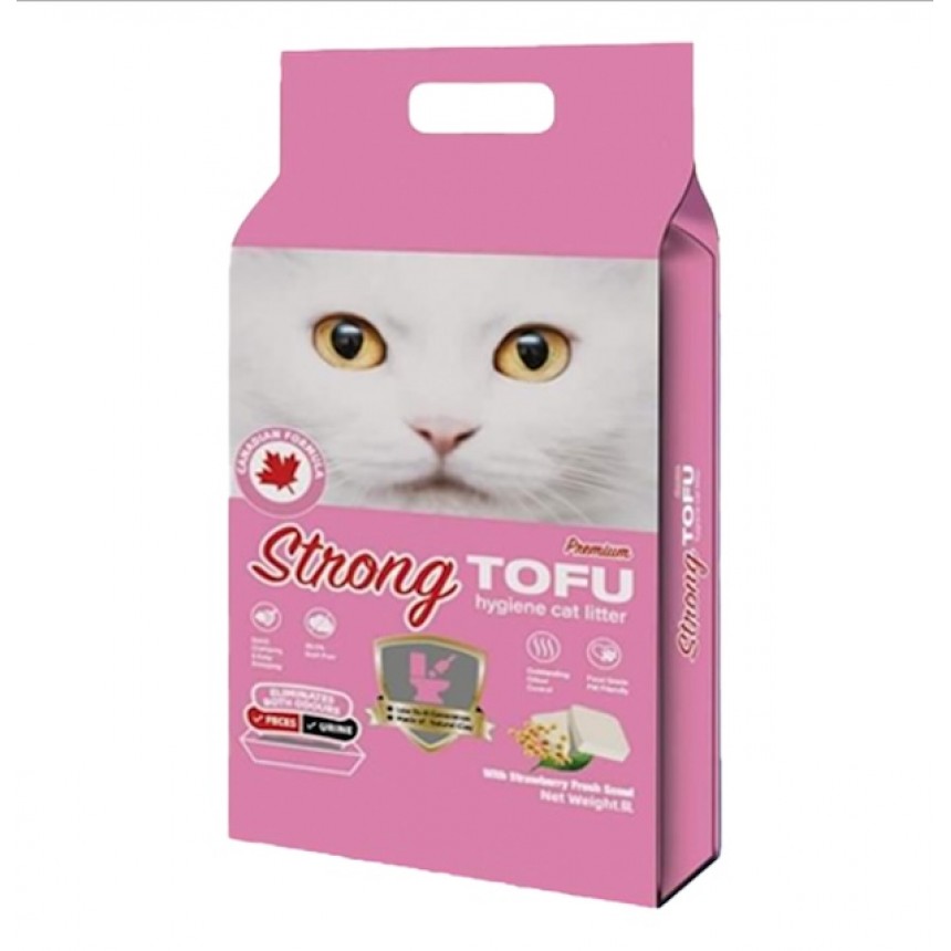 Наповнювач соєвий Strong TOFU (Тофу) Полуниця 6л