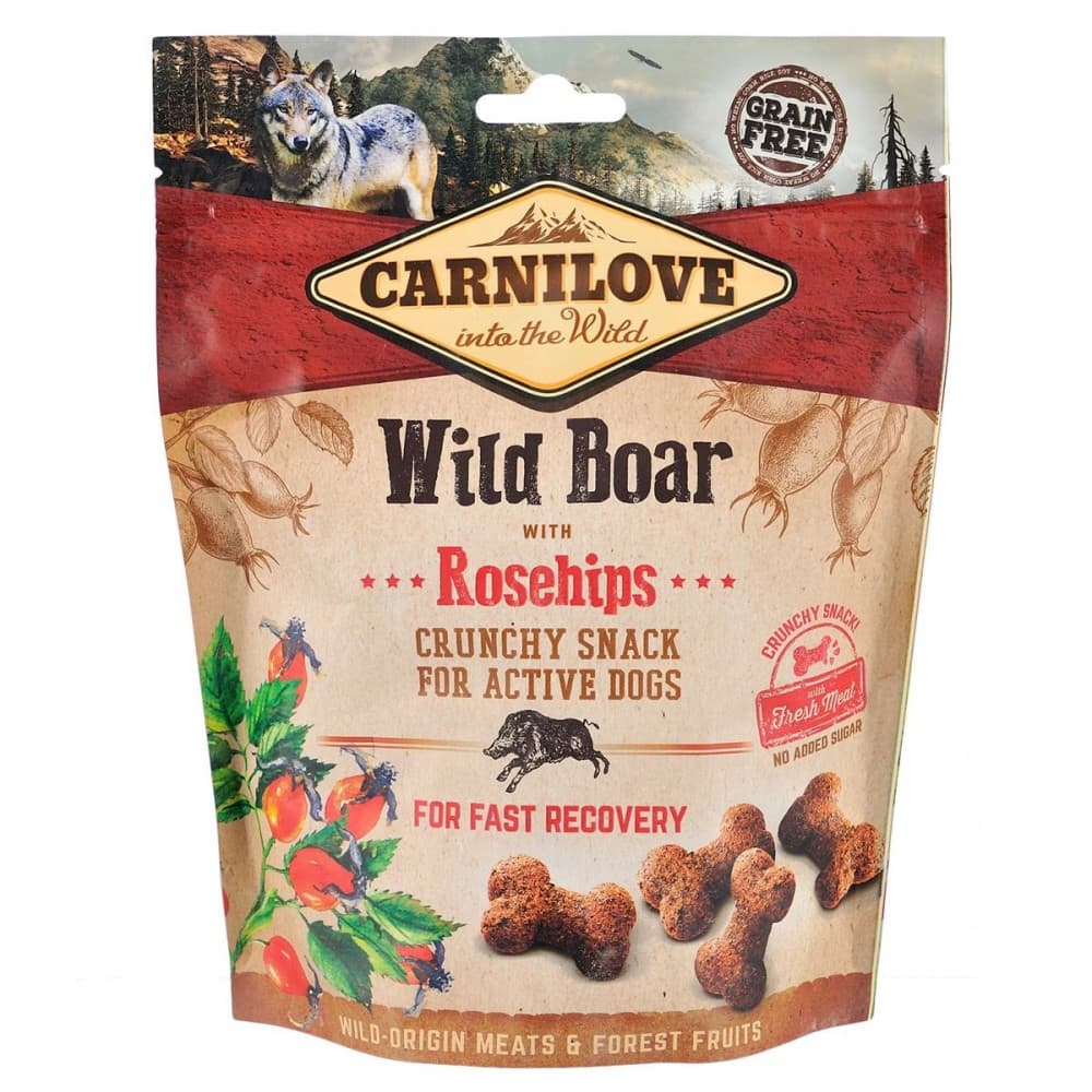 Ласощі для собак Carnilove Dog Crunchy Snack дикий кабан, шипшина, 200 г, фото 3
