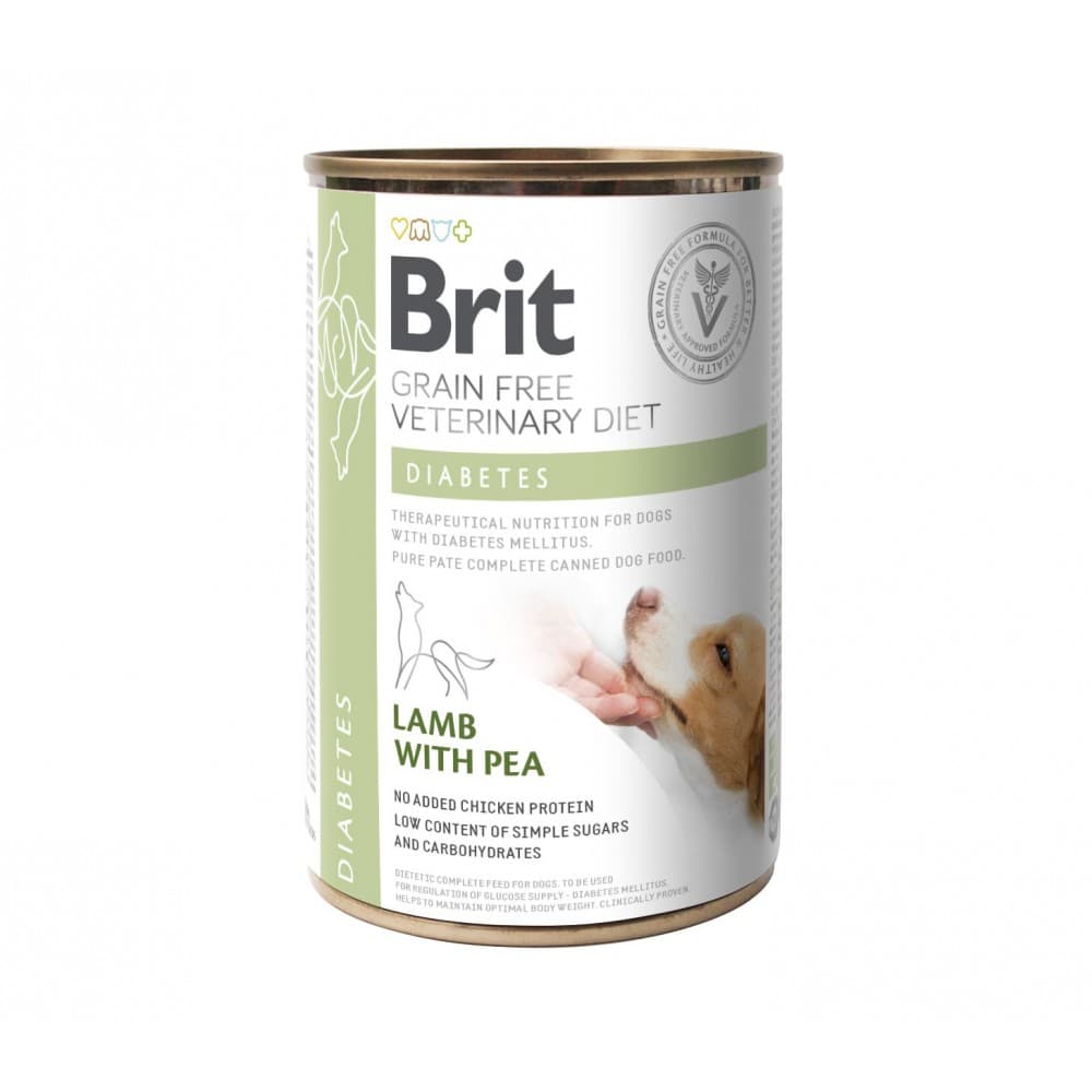 Вологий корм Brit VetDiets Diabetes для собак із захворюванням на цукровий діабет, 400 г, фото 4