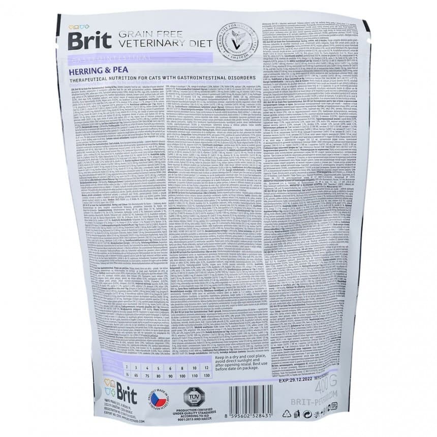Brit GF Veterinary Diets Cat Gastrointestinal для котів 400 г, фото 4