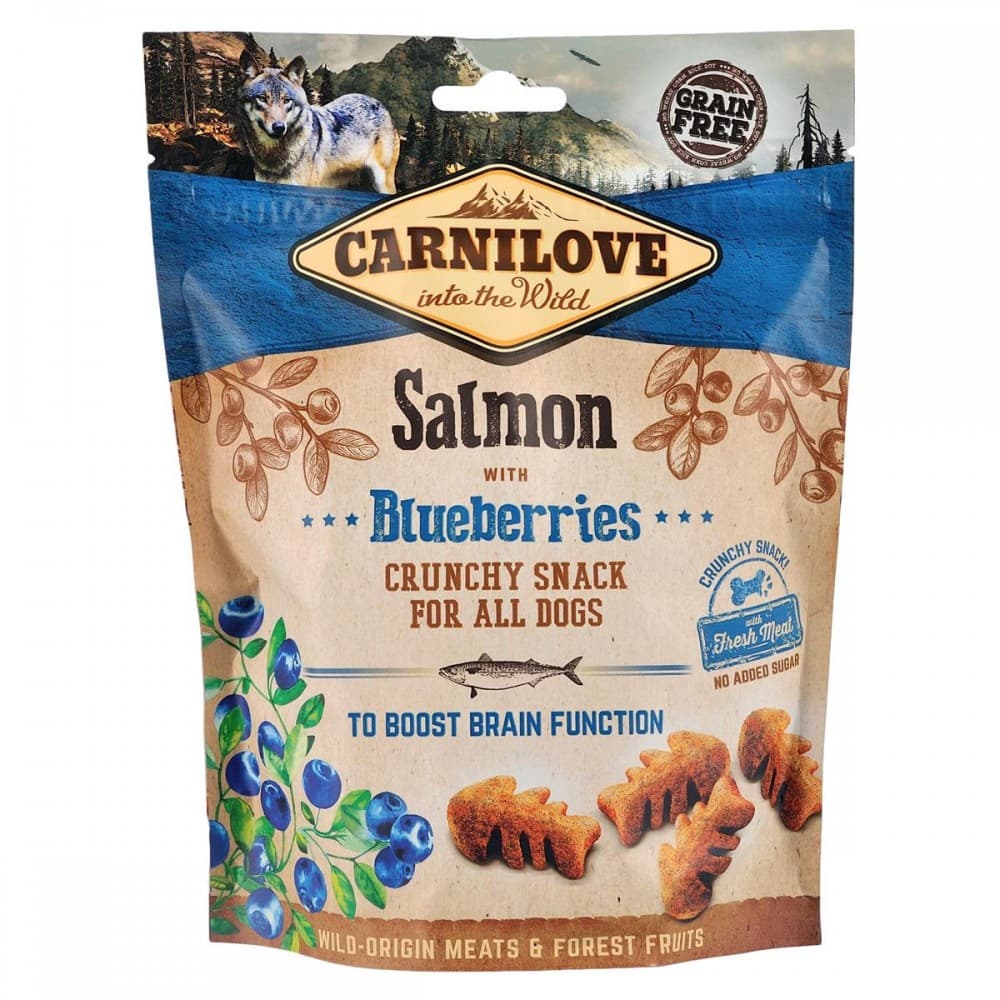 Ласощі для собак Carnilove Dog Crunchy Snack лосось, чорниця, 200 г, фото 3