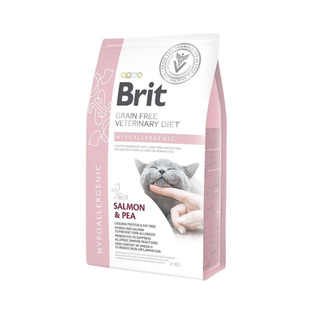Brit GF Veterinary Diets Cat Hypoallergecnic для котів 2 кг, фото 5