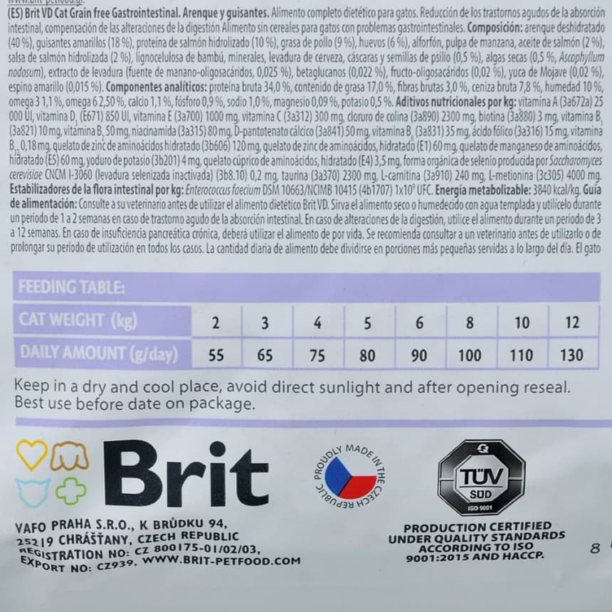 Brit GF Veterinary Diets Cat Gastrointestinal для котів 2 kg, фото 3