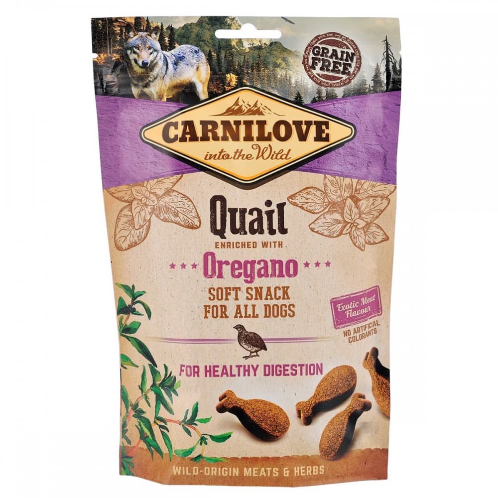 Ласощі для собак Carnilove Dog Semi Moist перепілка, орегано, 200 г, фото 3