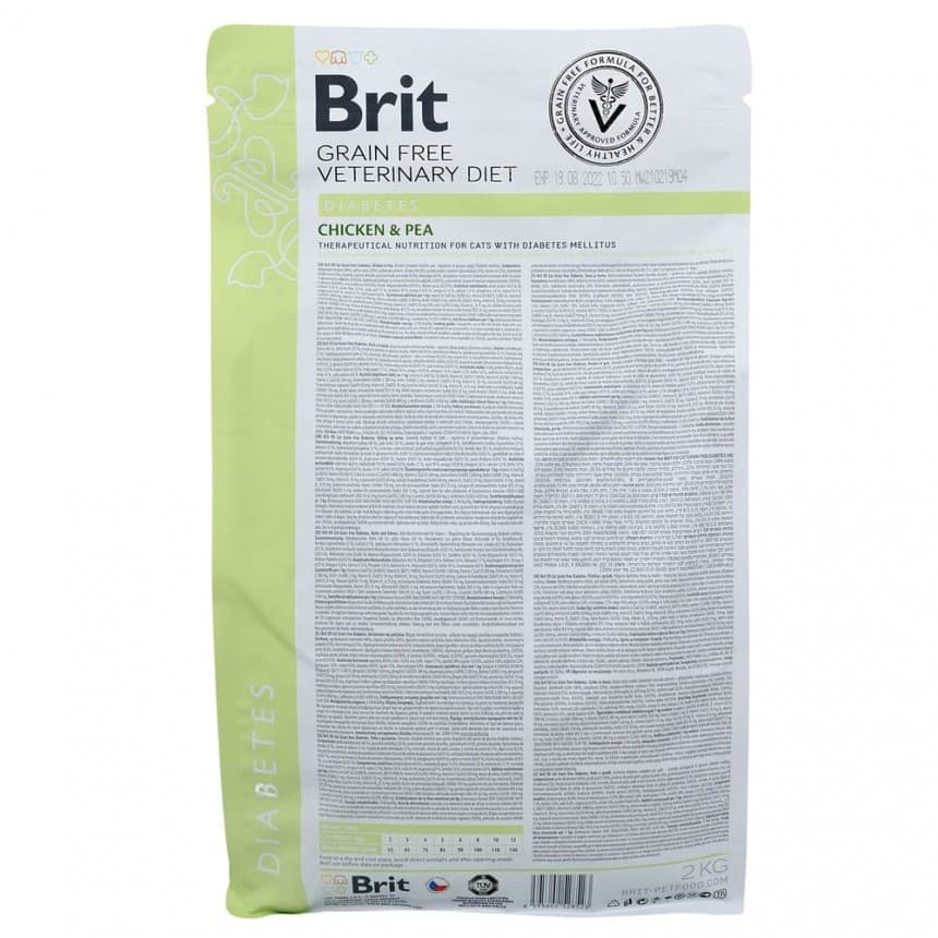 Brit GF Veterinary Diets Cat Diabets для котів 2 kg, фото 4