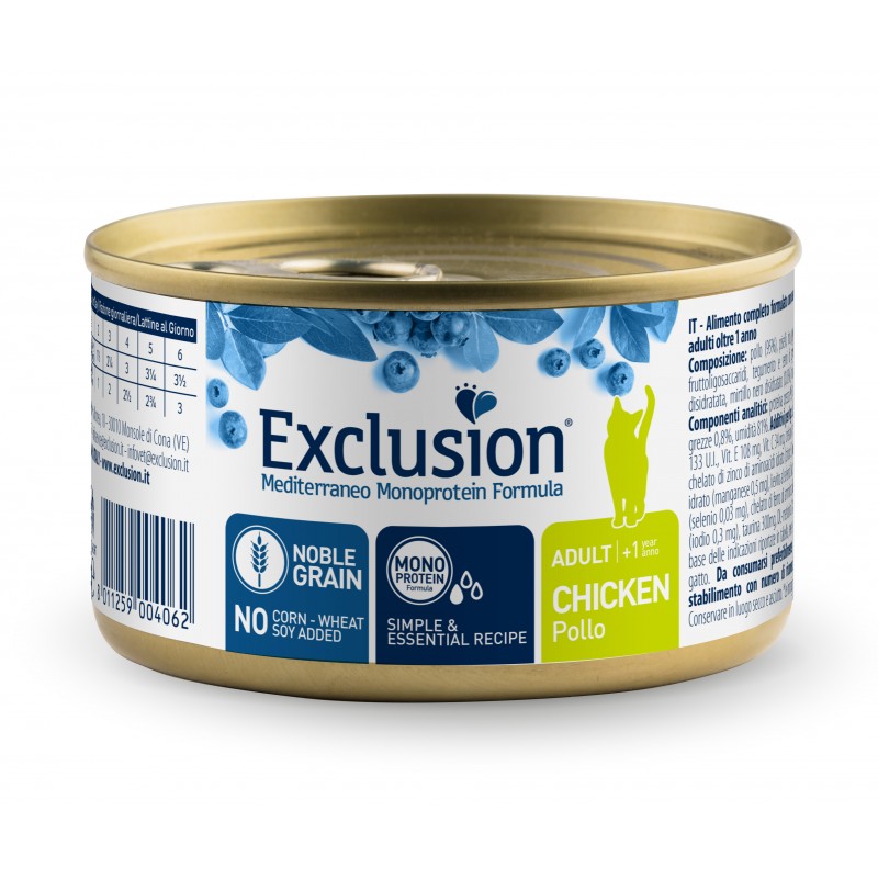 Консерва Exclusion Adult Chicken для дорослих котів з куркою 85 г