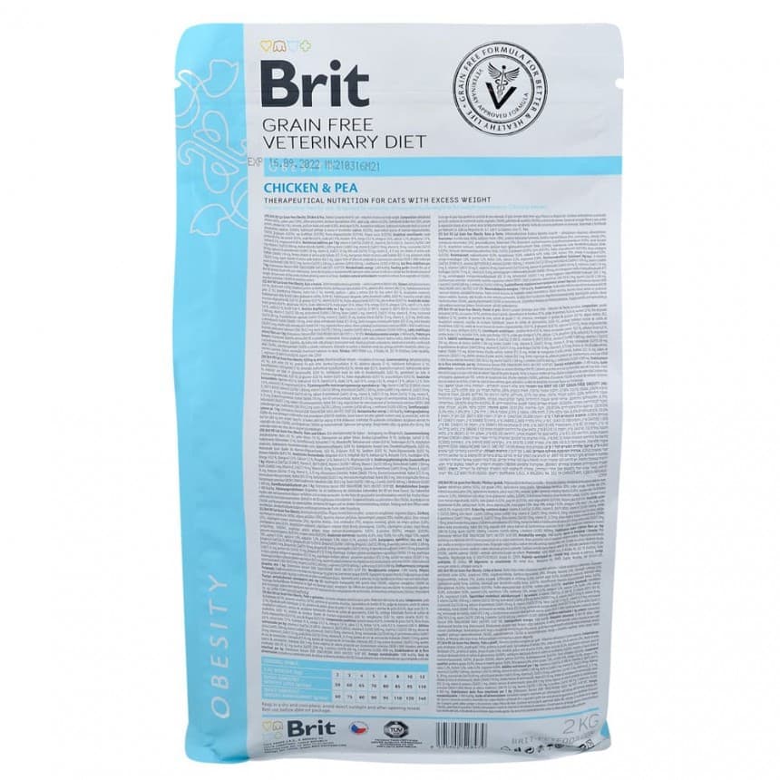 Brit GF Veterinary Diets Cat Obesity для котів 2 кг, фото 4