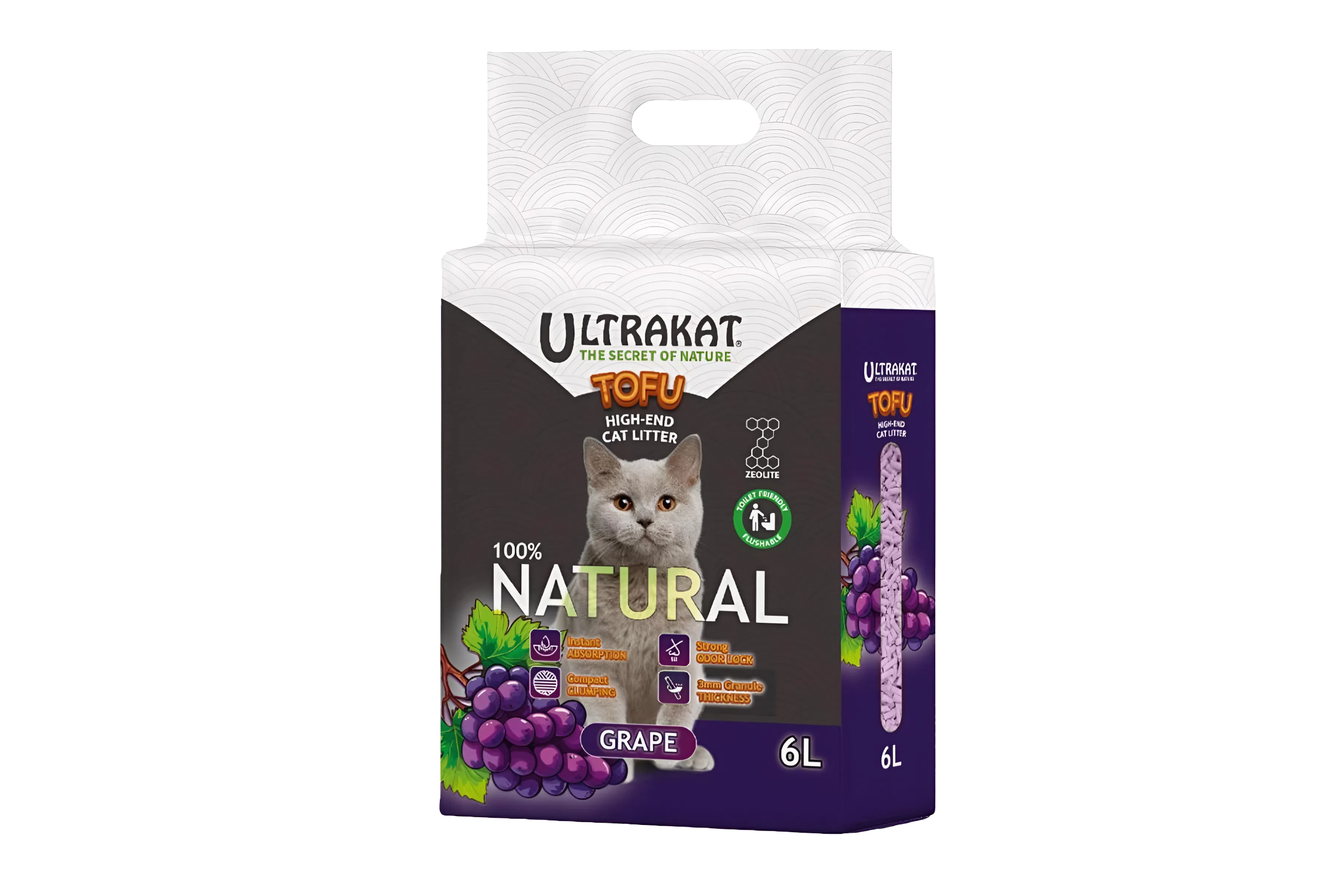 Соєвий наповнювач Ultrakat Tofu з ароматом винограду 3мм 6л/2.5кг