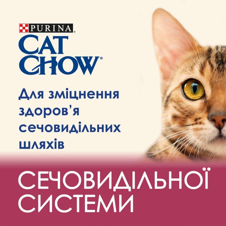 Сухий корм CAT CHOW Urinary для дорослих котів для підтримки здоров'я сечовивідної системи з куркою 1.5 кг, фото 4