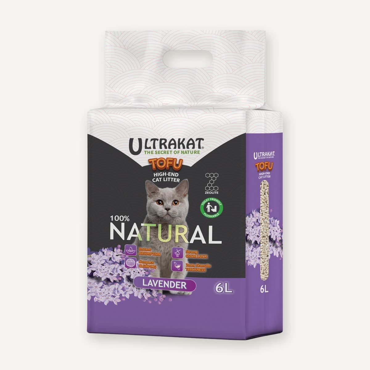 Соєвий наповнювач Ultrakat Tofu з ароматом лаванди 3мм 6л/2.5кг
