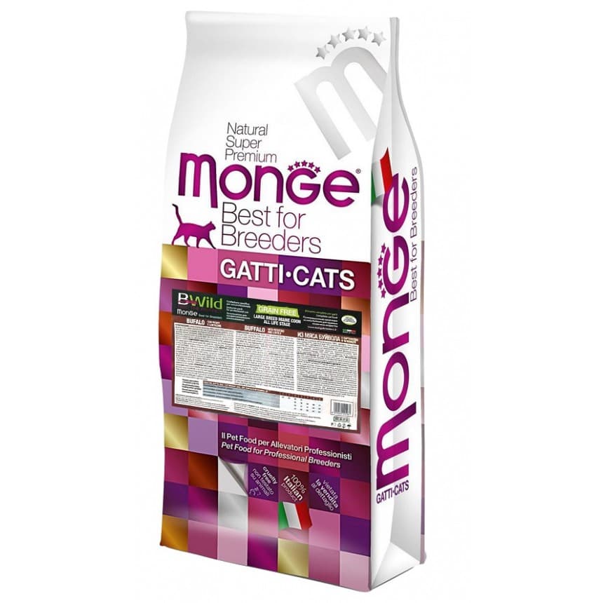 Сухий корм Monge Cat Bwild Grain Free буйвол (для котів великих порід з 2-х місяців) 10 кг
