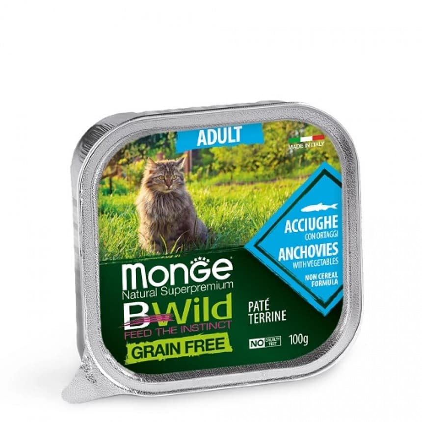 Monge Cat Bwild Grain Free Wet Adult анчоус з овочами