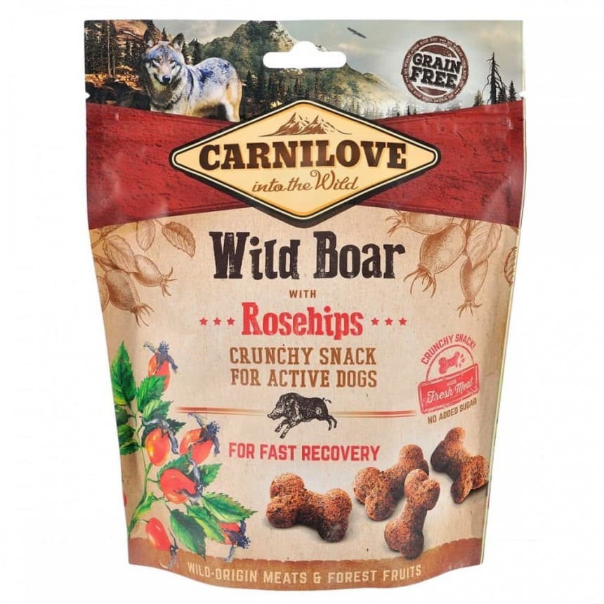 Ласощі для собак Carnilove Dog Crunchy Snack дикий кабан, шипшина, 200 г