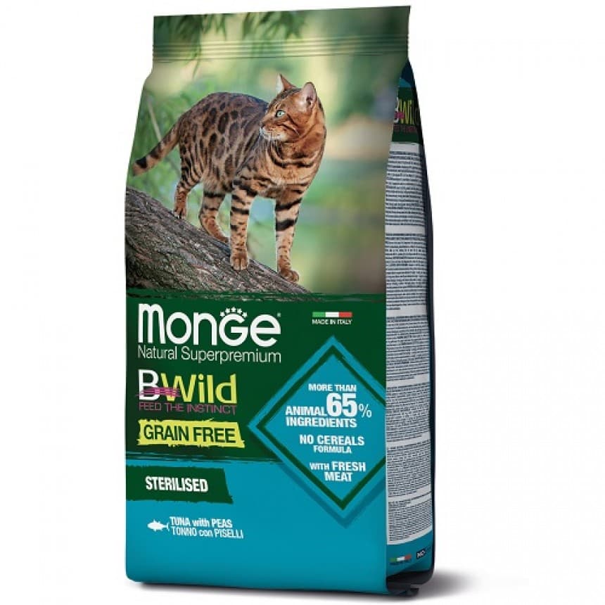 Сухий корм Monge Cat Bwild Grain Free Sterilised тунець 1.5 кг