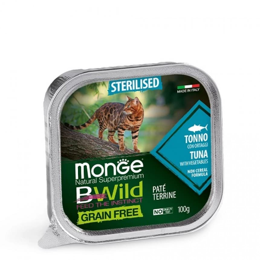 Monge Cat Bwild Grain Free Wet Sterilised тунець з овочами