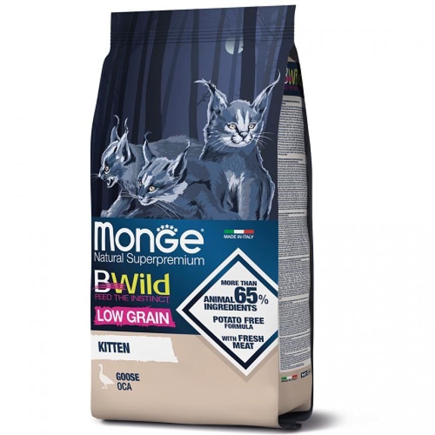 Сухий корм Monge Cat Bwild Low Grain Kitten м'ясо гусака 1.5 кг