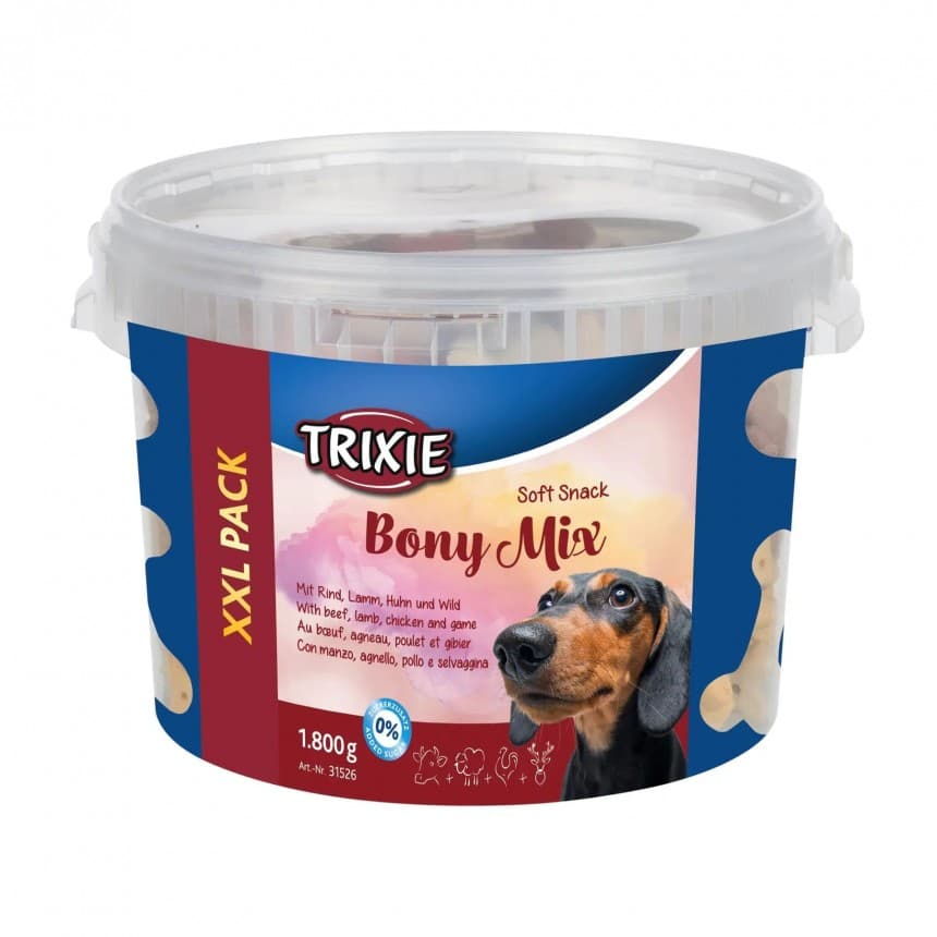 Ласощі для собак Trixie Soft Snack Bony Mix, XXL Pack мікс м'яса, 1,8 кг