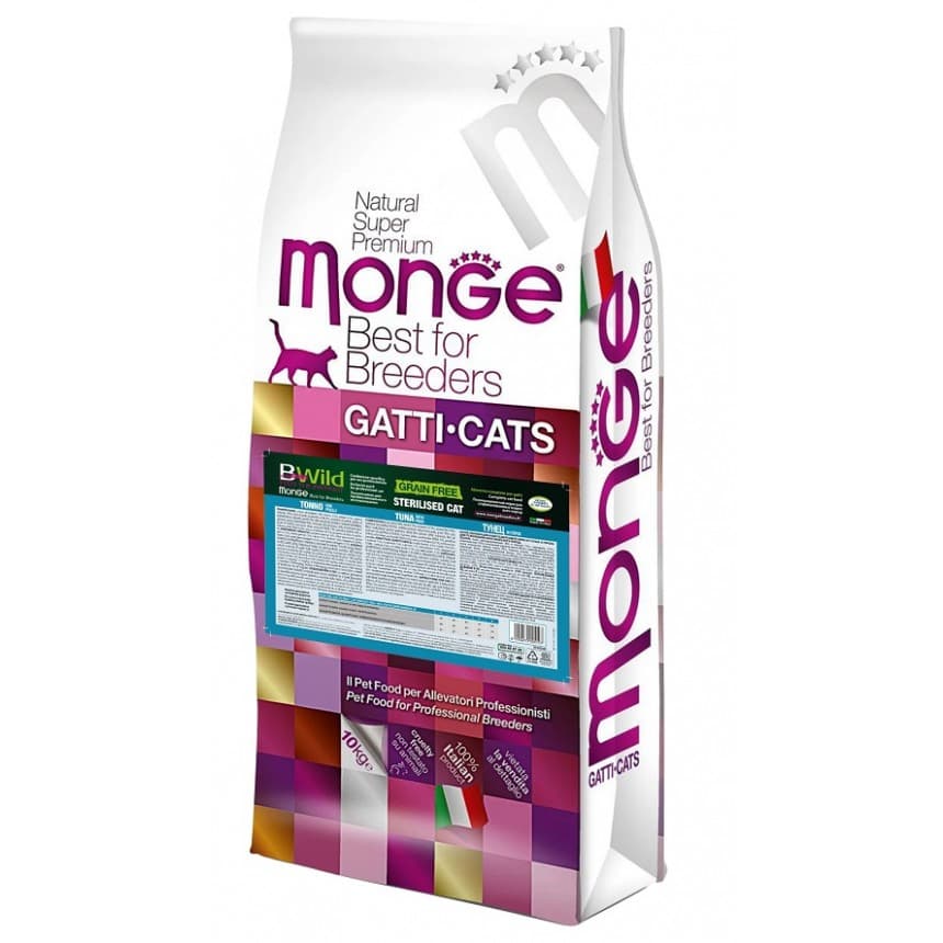 Сухий корм Monge Cat Bwild Grain Free Sterilised тунець 10 кг