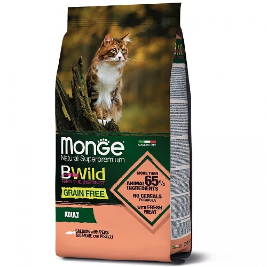 Сухий корм Monge Cat Bwild Grain Free лосось 1.5 кг