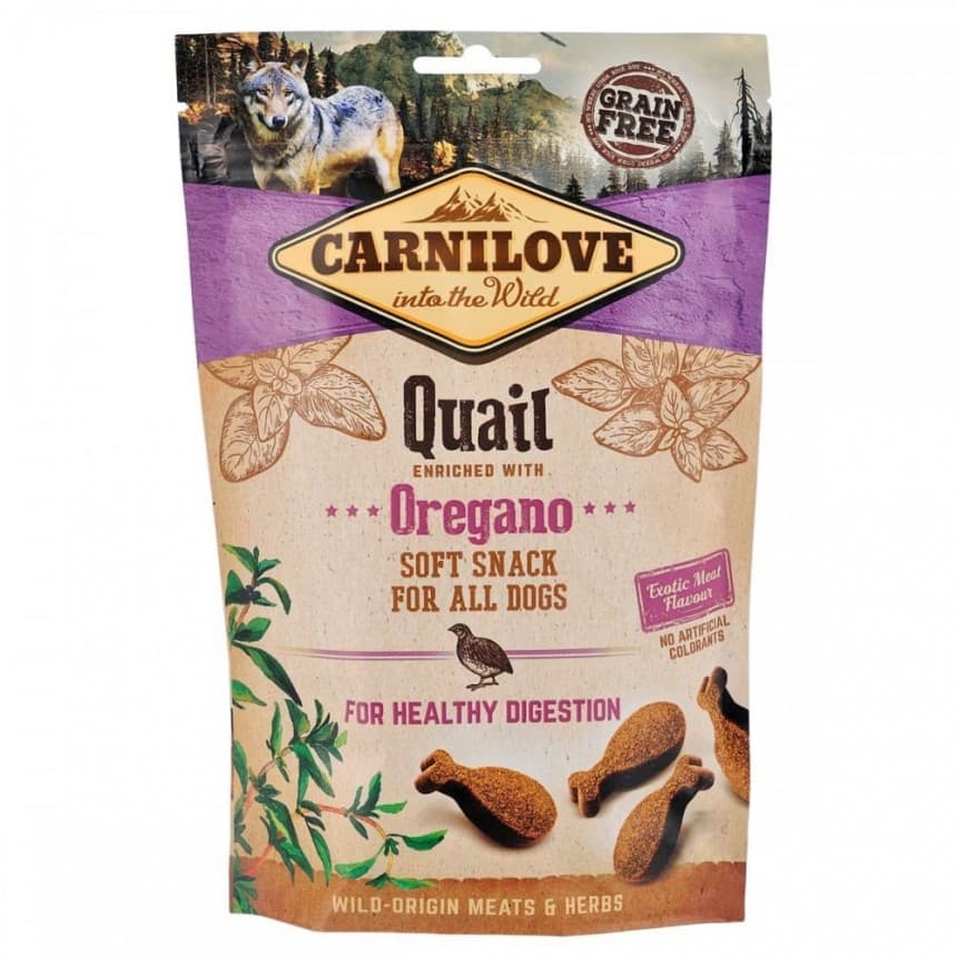 Ласощі для собак Carnilove Dog Semi Moist перепілка, орегано, 200 г