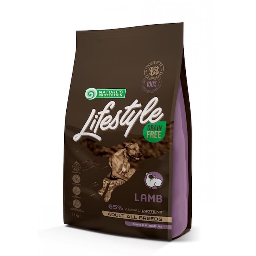 Сухий беззерновий корм з ягнятиною для собак усіх порід Nature's Protection Lifestyle 1,5 кг