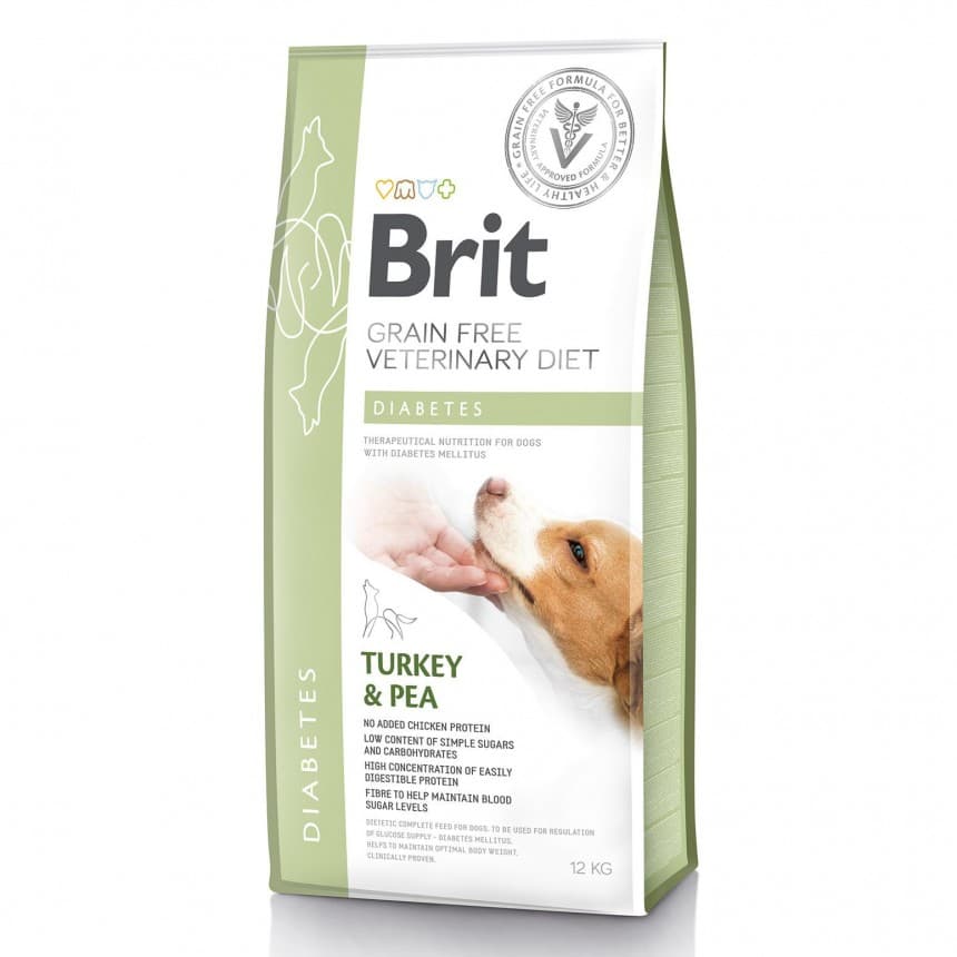 Brit GF VetDiets Dog Diabetes 12 кг при цукровому діабеті з індичкою та горохом