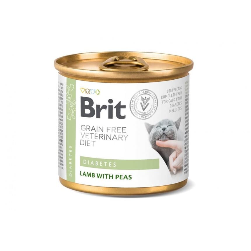 Корм Brit VetDiets консервований для котів при цукровому діабеті Бріт Вет Даєтс Кет Діабетс 200г