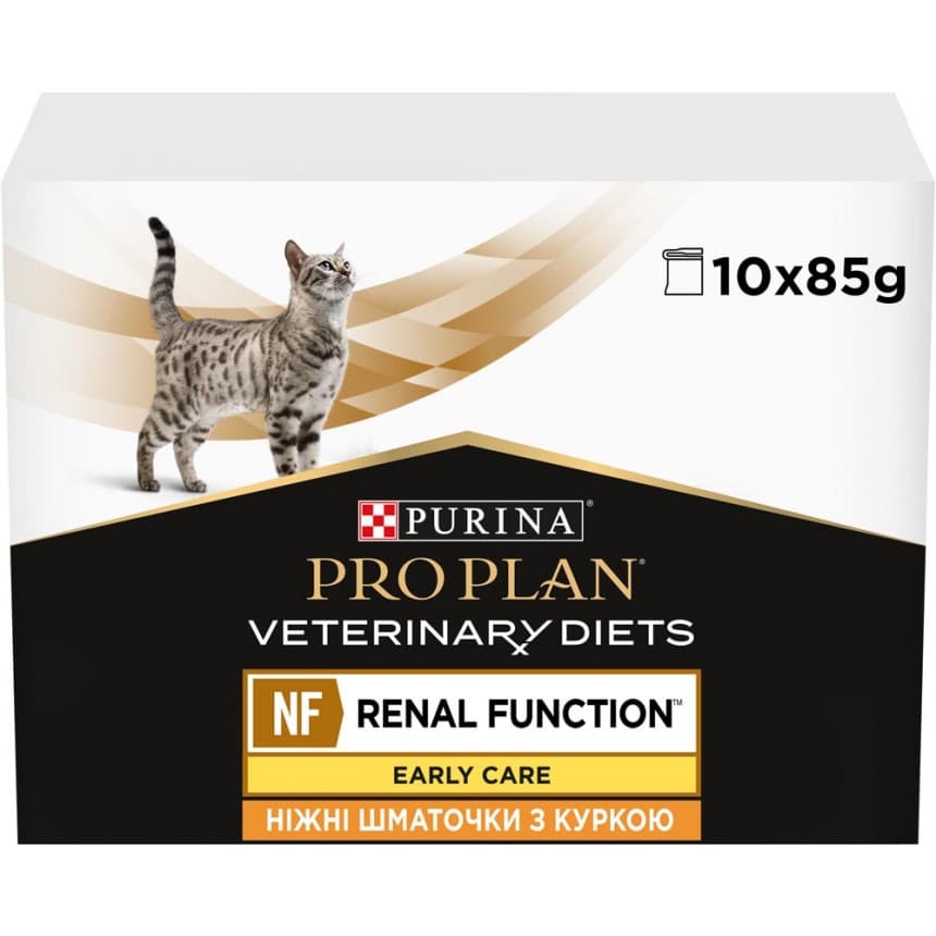 Вологий дієтичний корм PRO PLAN VETERINARY DIETS NF Renal Function Early Care для дорослих котів при патології нирок на ранніх стадіях з куркою 10х85 г