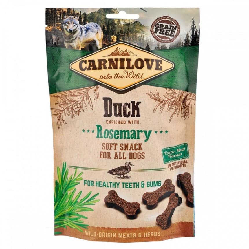 Ласощі для собак Carnilove Dog Semi Moist качка, розмарин, 200 г