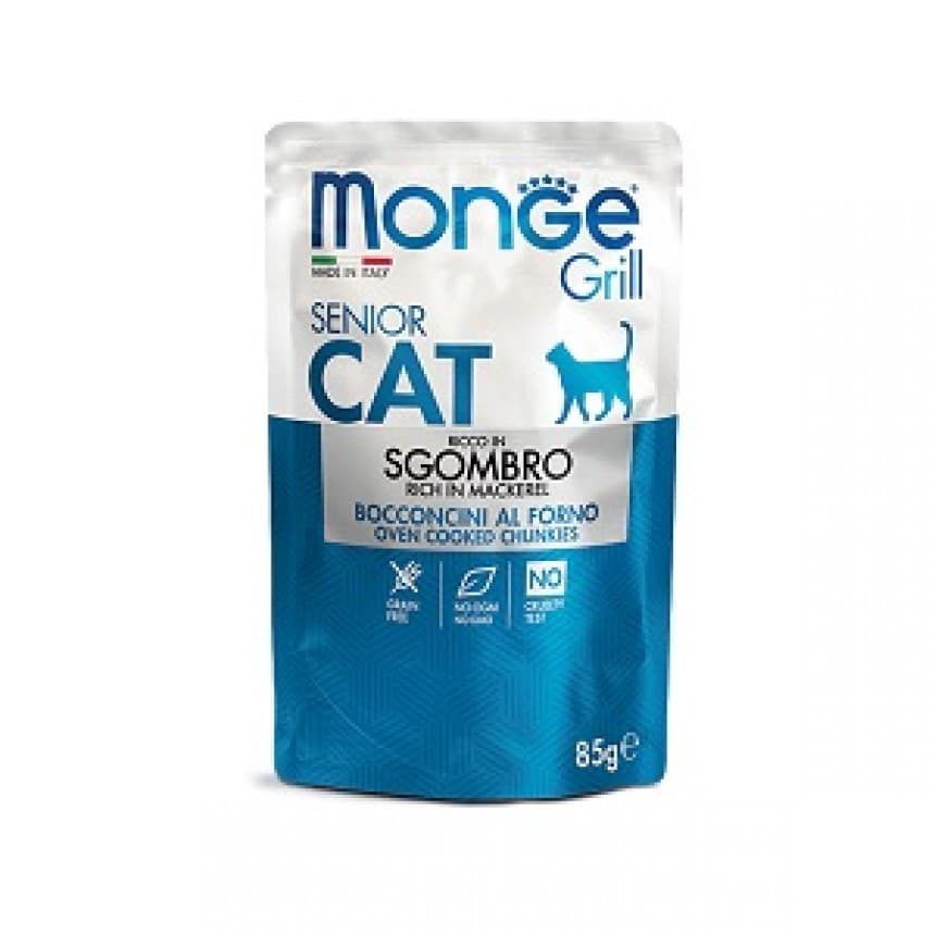 Monge Cat GRILL Senior макрель (скумбрія)