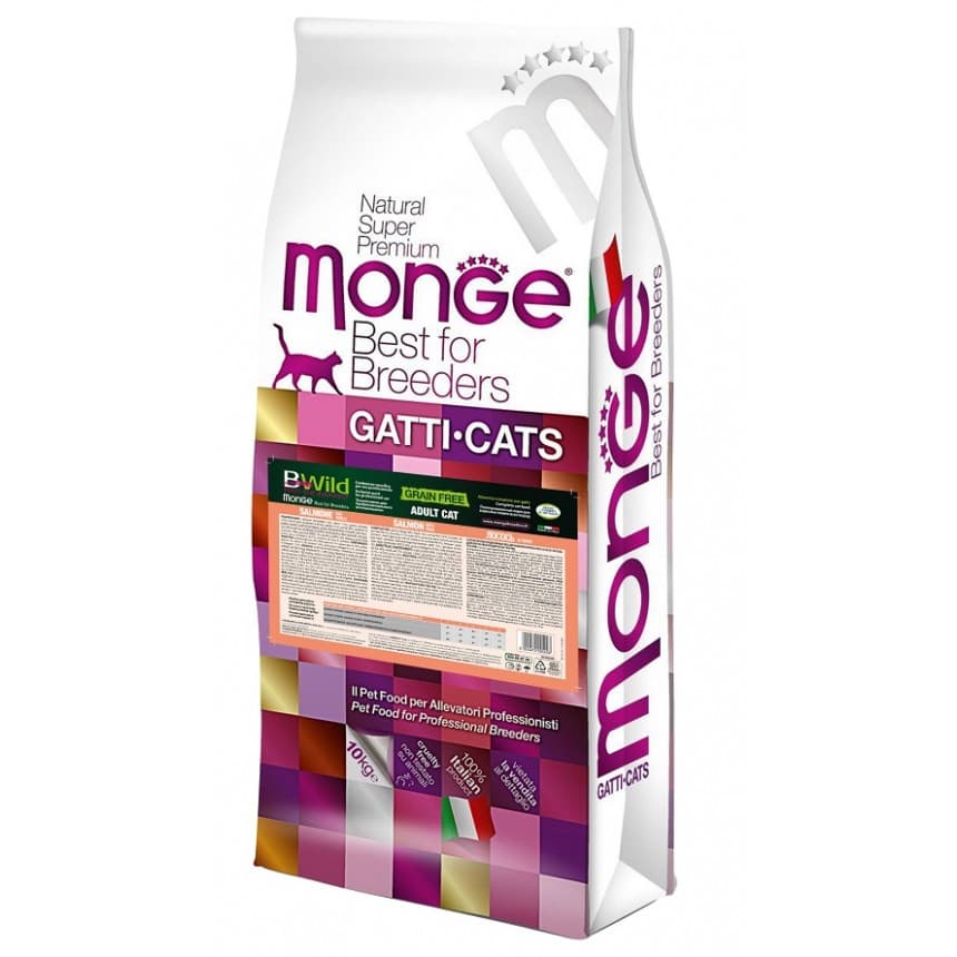 Сухий корм Monge Cat Bwild Grain Free лосось 10 кг