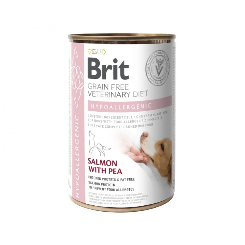 Вологий корм Brit VetDiets Hypoallergenic для собак із харчовою алергією або непереносимістю, 400 г