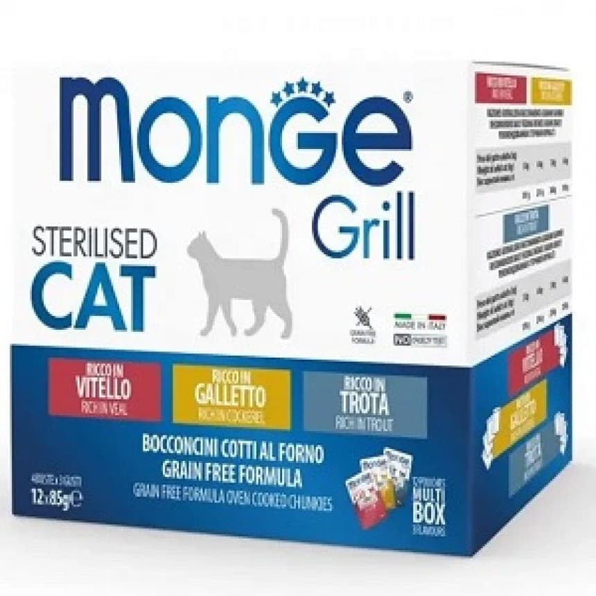 Monge Cat GRILL MIX Sterilised півник/форель/телятина