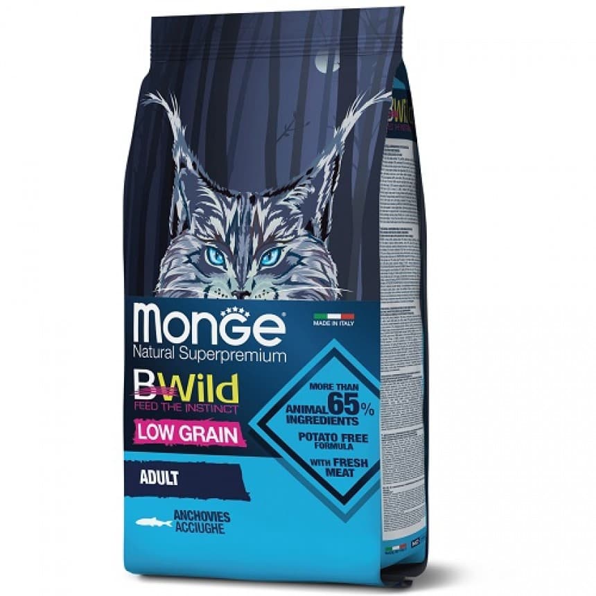 Сухий корм Monge Cat Bwild Low Grain анчоус 1.5 кг