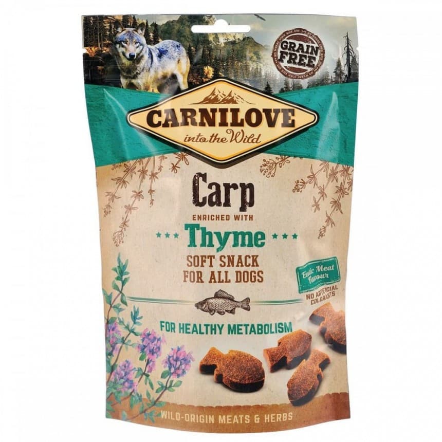 Ласощі для собак Carnilove Dog Semi Moist короп, чебрець, 200 г