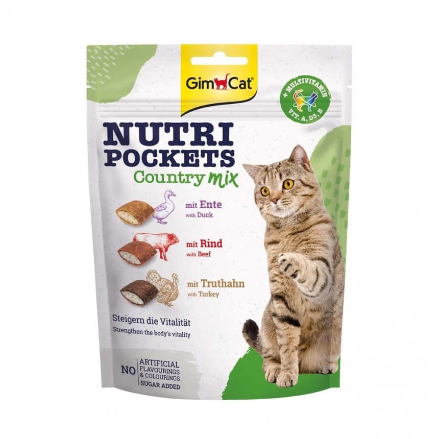 Вітамінні ласощі для котів GimCat Nutri Pockets Кантрі мікс 150 г