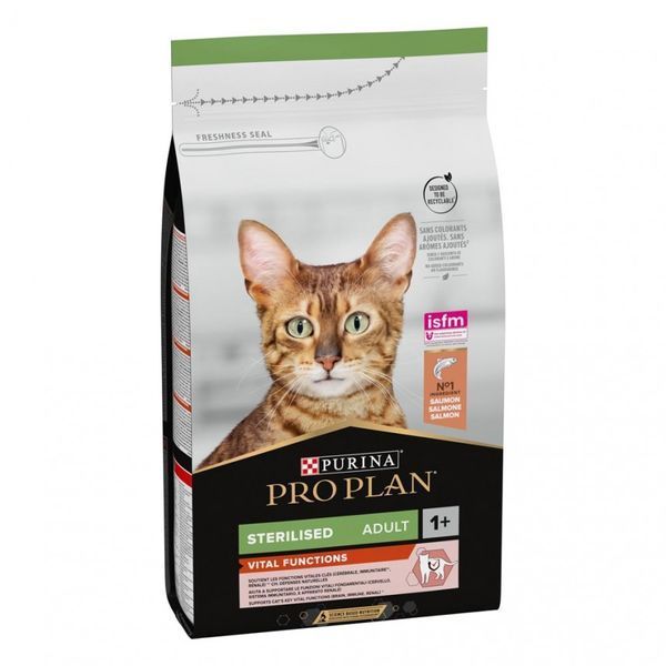 Сухий корм PRO PLAN Sterilised Adult 1+ Vital Functions для дорослих котів після стерилізації з лососем 1.5 кг 12527660 фото