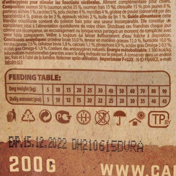 Ласощі для собак Carnilove Dog Crunchy Snack лосось, чорниця, 200 г 100408/8851 фото