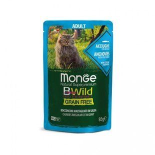 Monge Cat Bwild Grain Free Wet анчоус с овощами 70012775 фото