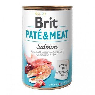 Влажный корм для собак Brit Pate & Meat с лососем, 400 г 100071/0267 фото