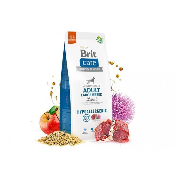 Сухий корм для собак великих порід Brit Care Dog Hypoallergenic Adult Large Breed гіпоалергенний з ягням, 12 кг 172222 фото