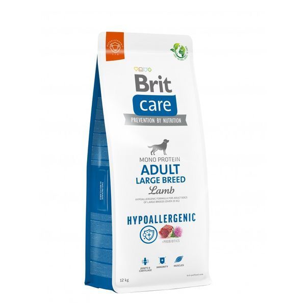 Сухий корм для собак великих порід Brit Care Dog Hypoallergenic Adult Large Breed гіпоалергенний з ягням, 12 кг 172222 фото