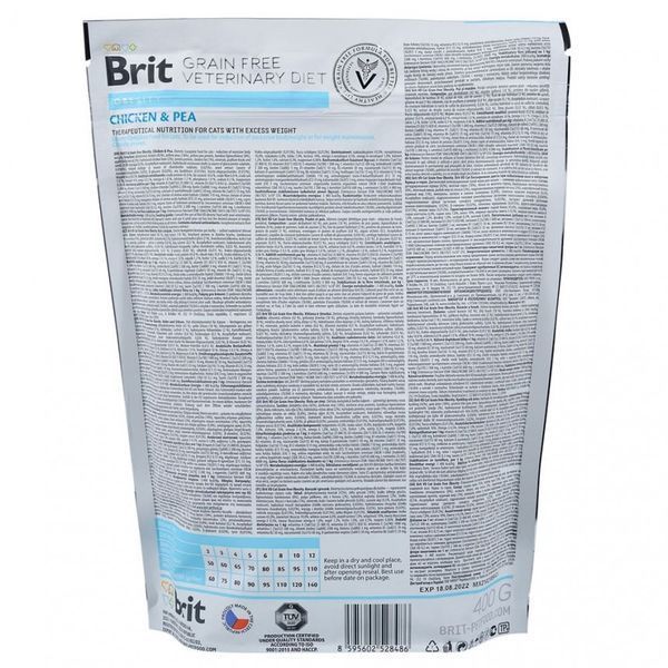 Brit GF Veterinary Diets Cat Obesity 400 g 170967/528486 фото