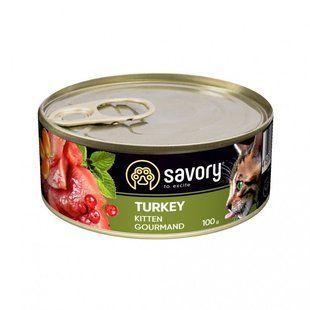 Влажный корм для котят Savory с индейкой, 100 г 30679 фото