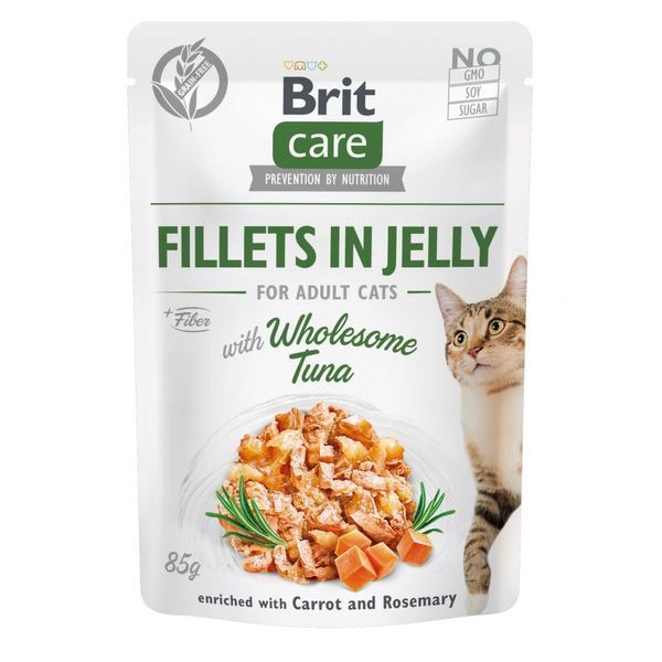 Влажный корм для кошек Brit Care Cat pouch тунец в желе, 85 г 100533/0556 фото