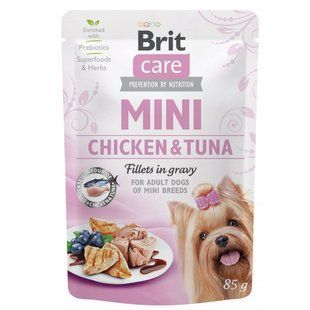 Влажный корм для собак Brit Care с филе курицы и тунца в соусе, 85 г 100217/4425/100912 фото