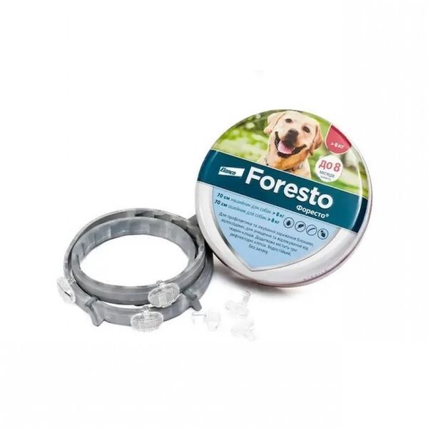Ошейник Elanco Bayer Foresto, для собак, от 8 кг - 70 см 4007221038191 фото